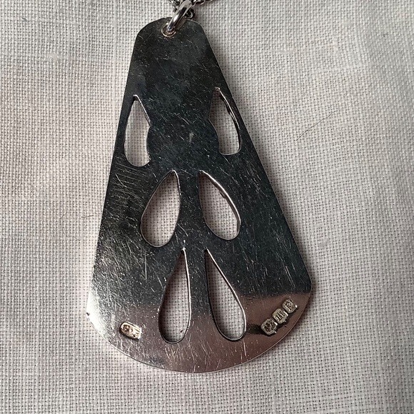 Handmade Sterling Silver Scottish Thistle Pendant and Chain - Picture 3 of 5